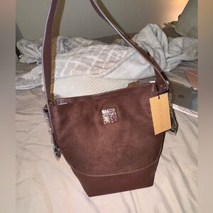 Brown Steve Madden suede bag